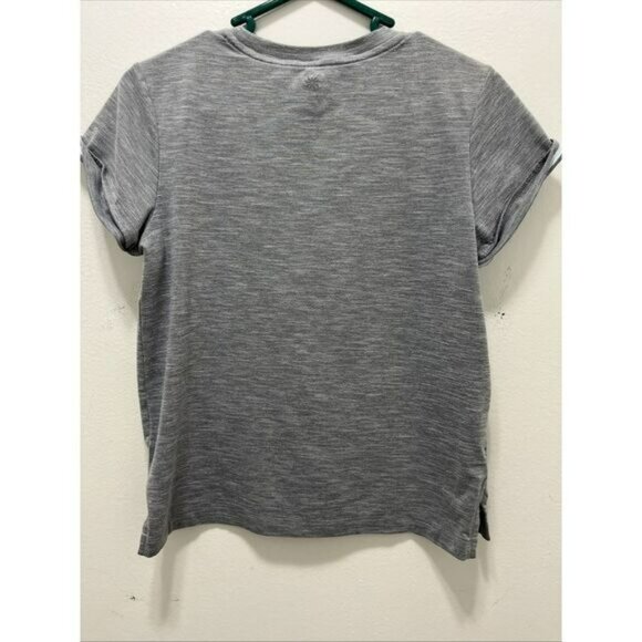 Athleta Girl "We Can We Will" Activewear T-Shirt Gray Girls Size L/12‎ - Picture 3 of 4